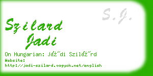 szilard jadi business card